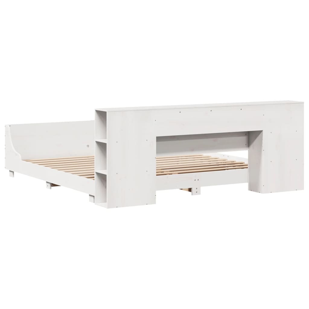 Bed Frame without Mattress White 180x200 cm Super King Solid Wood Pine