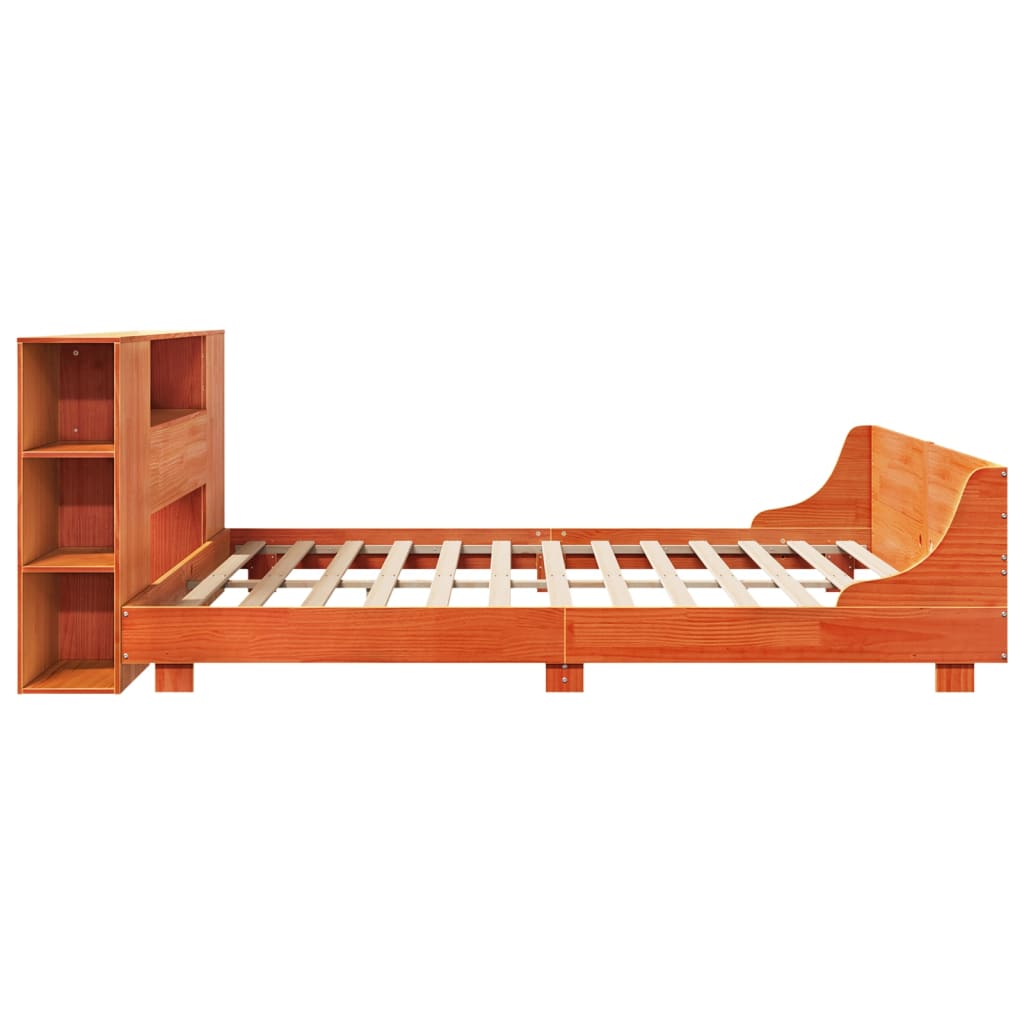 Bed Frame without Mattress Wax Brown 180x200 cm Super King Solid Wood Pine