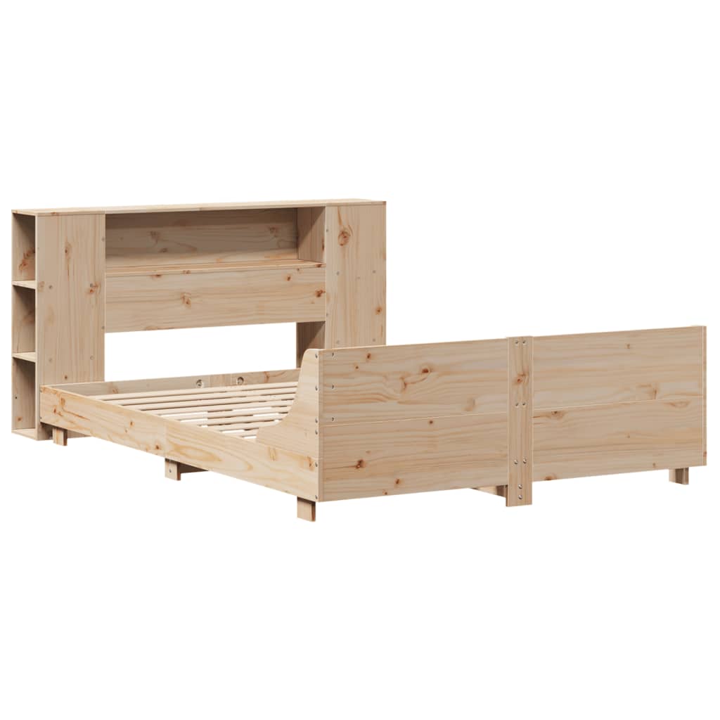 Bed Frame without Mattress 150x200 cm King Size Solid Wood Pine