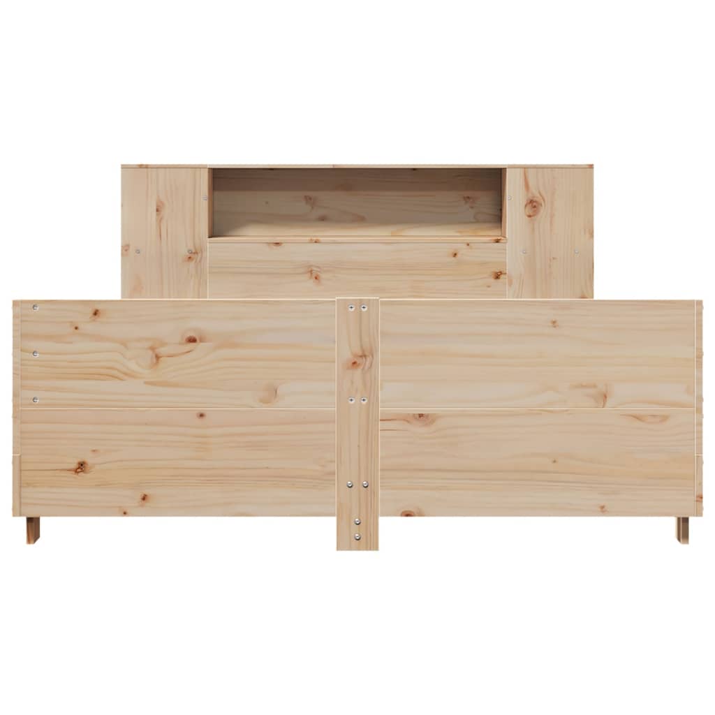 Bed Frame without Mattress 150x200 cm King Size Solid Wood Pine