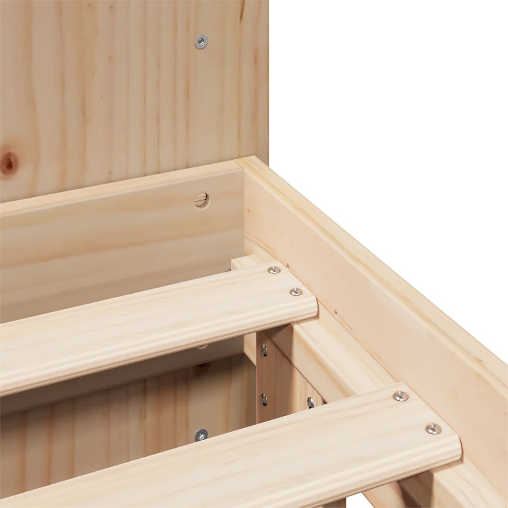 Bed Frame without Mattress 150x200 cm King Size Solid Wood Pine