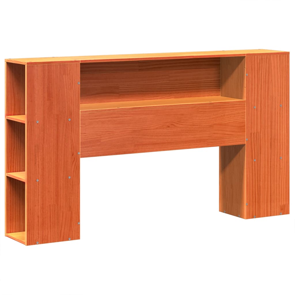 Bed Frame without Mattress Wax Brown 150x200 cm King Size Solid Wood Pine