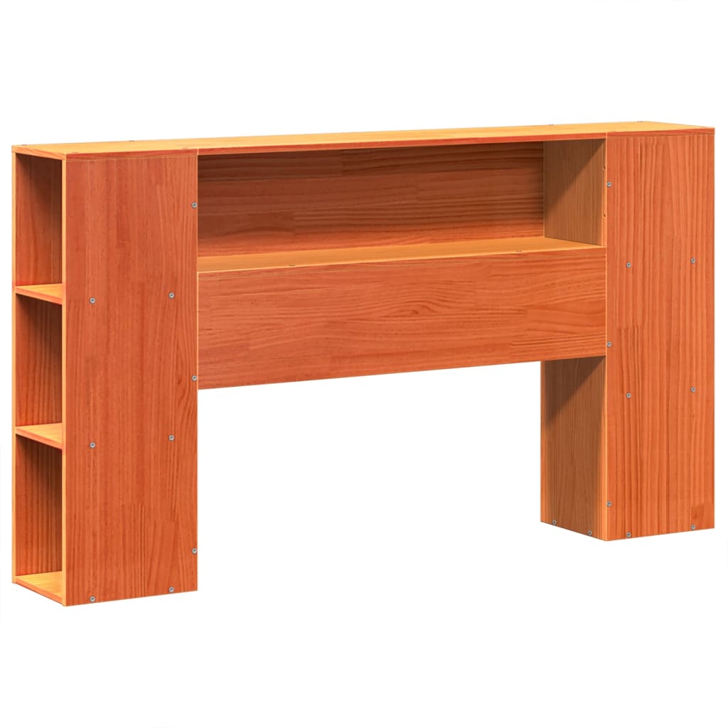 Bed Frame without Mattress Wax Brown 135x190 cm Double Solid Wood Pine