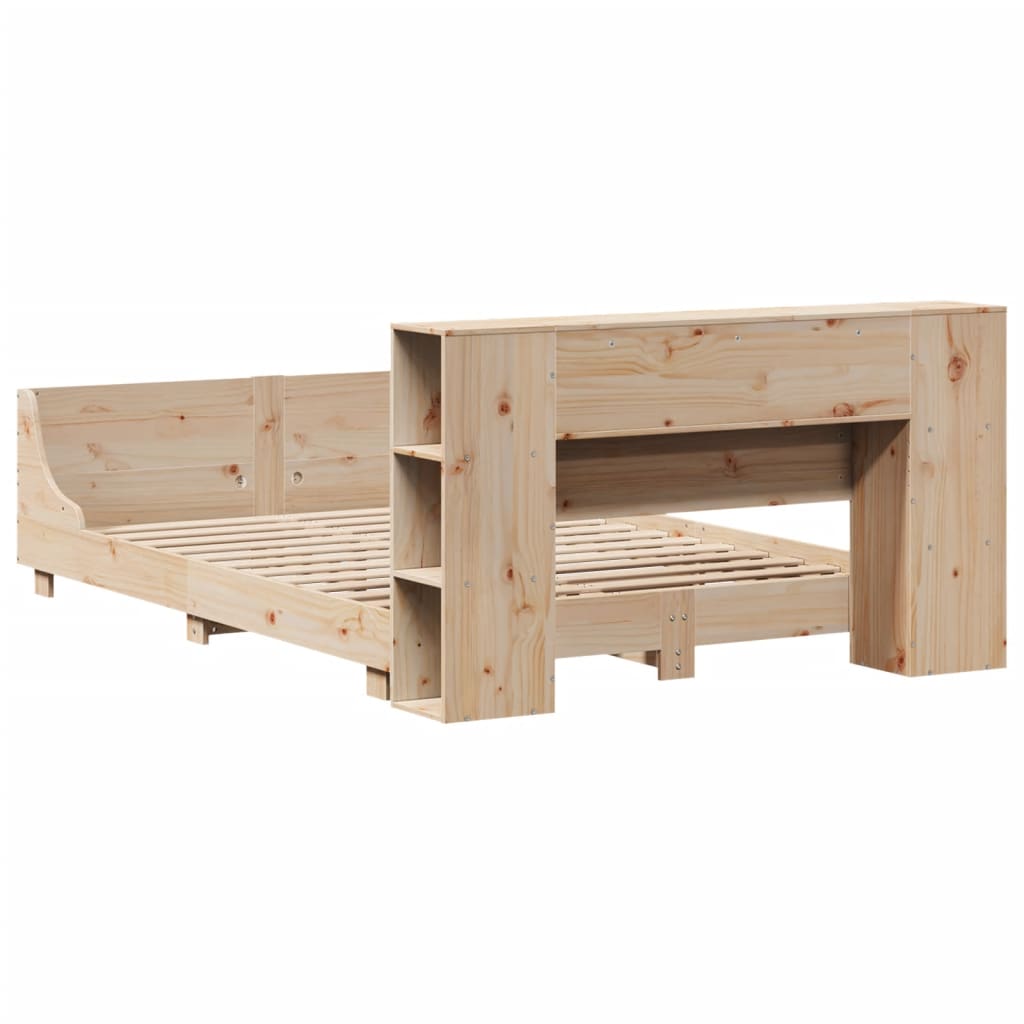 Bed Frame without Mattress 120x190 cm Small Double Solid Wood Pine