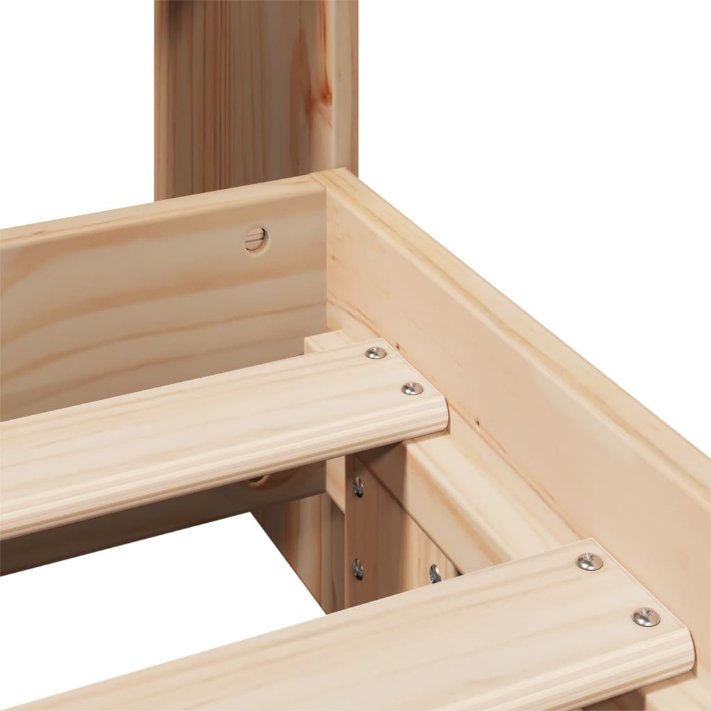 Bed Frame without Mattress 100x200 cm Solid Wood Pine
