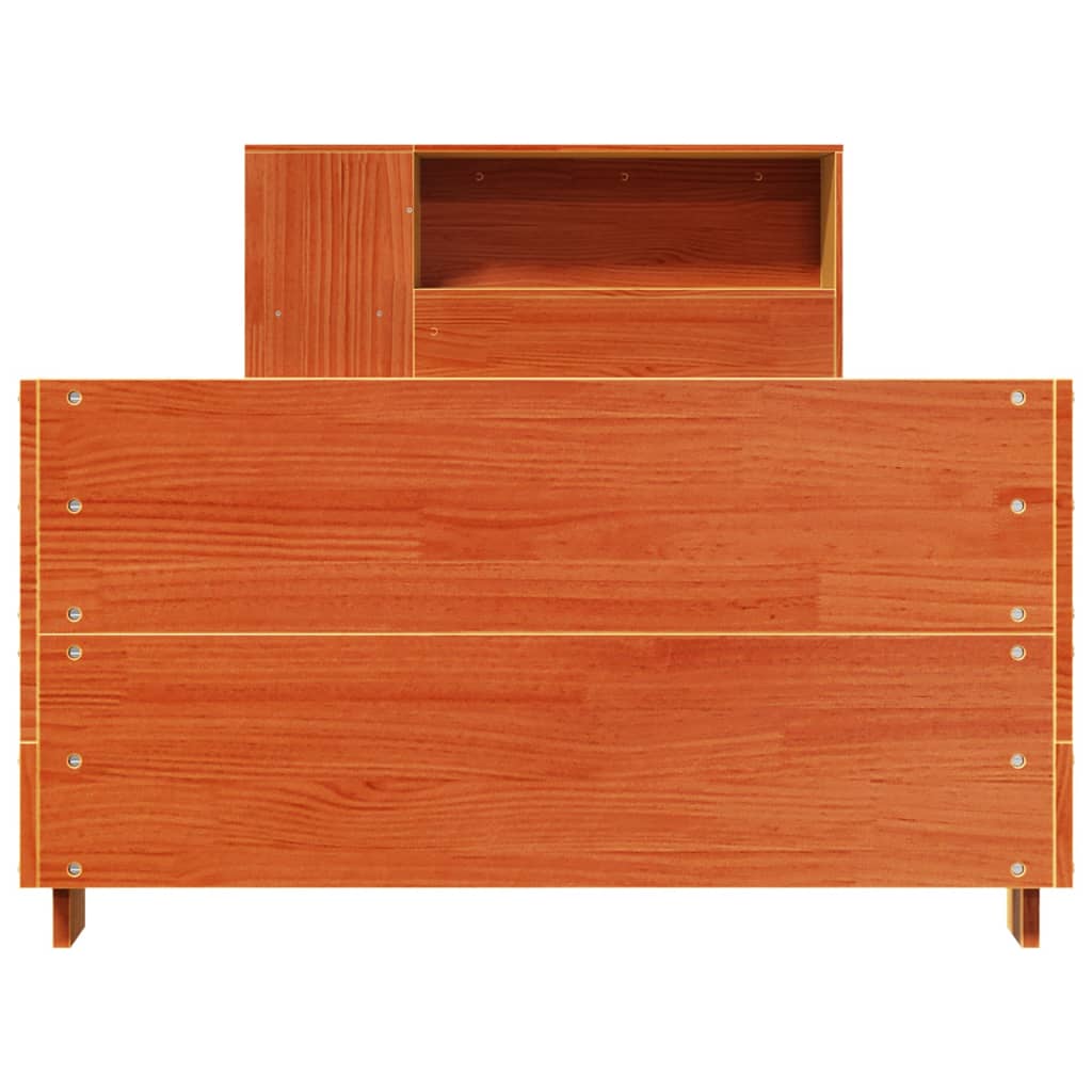 Bed Frame without Mattress Wax Brown 100x200 cm Solid Wood Pine