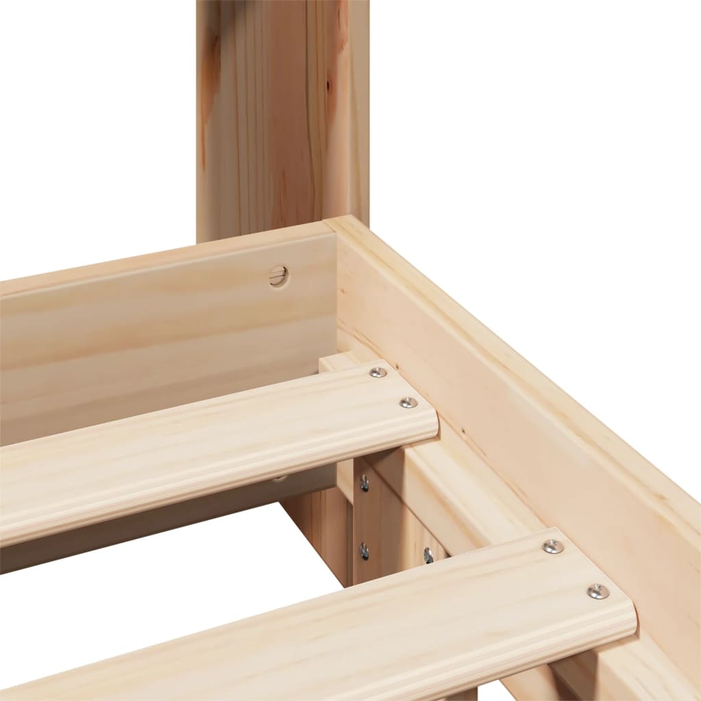 Bed Frame without Mattress 120x200 cm Solid Wood Pine
