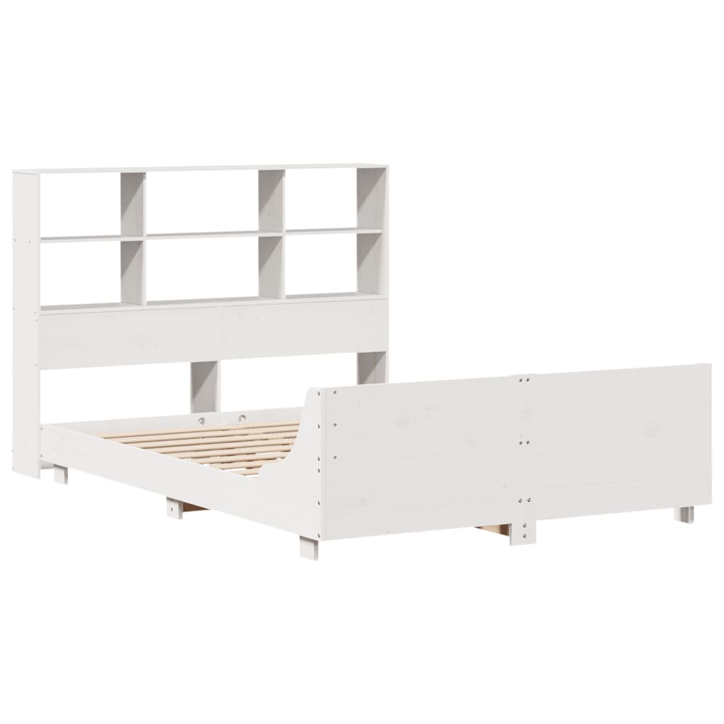 Bed Frame without Mattress White 120x200 cm Solid Wood Pine