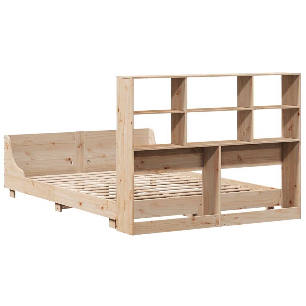 Bed Frame without Mattress 140x190 cm Solid Wood Pine