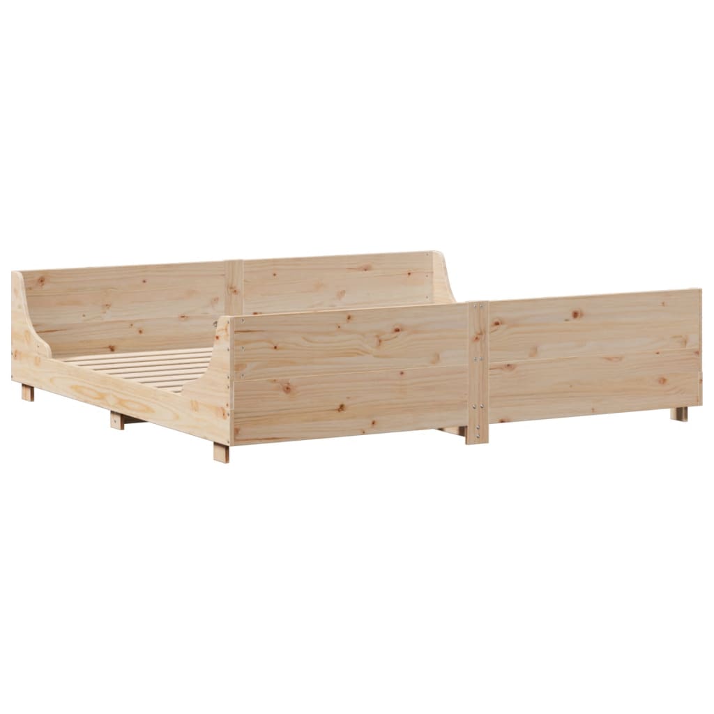 Bed Frame without Mattress 180x200 cm Super King Solid Wood Pine