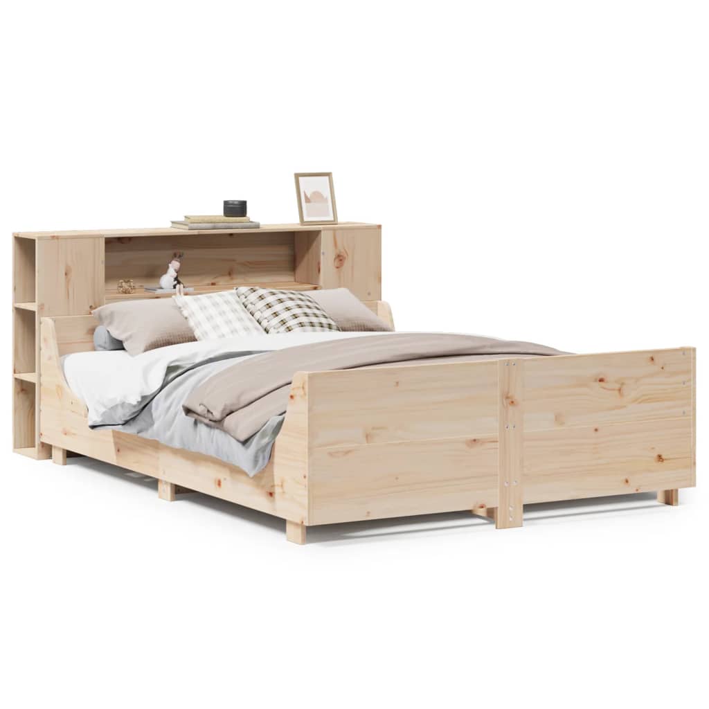 Bed Frame without Mattress 150x200 cm King Size Solid Wood Pine