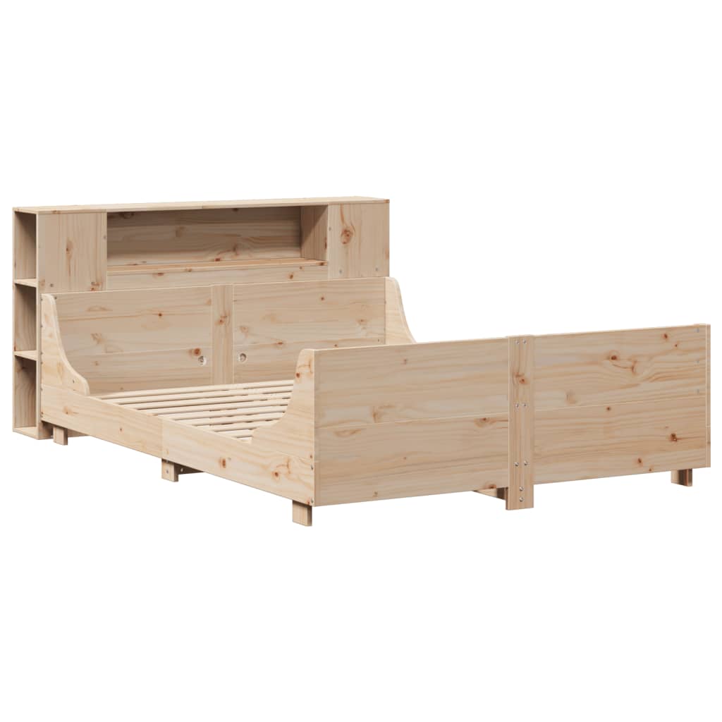 Bed Frame without Mattress 150x200 cm King Size Solid Wood Pine