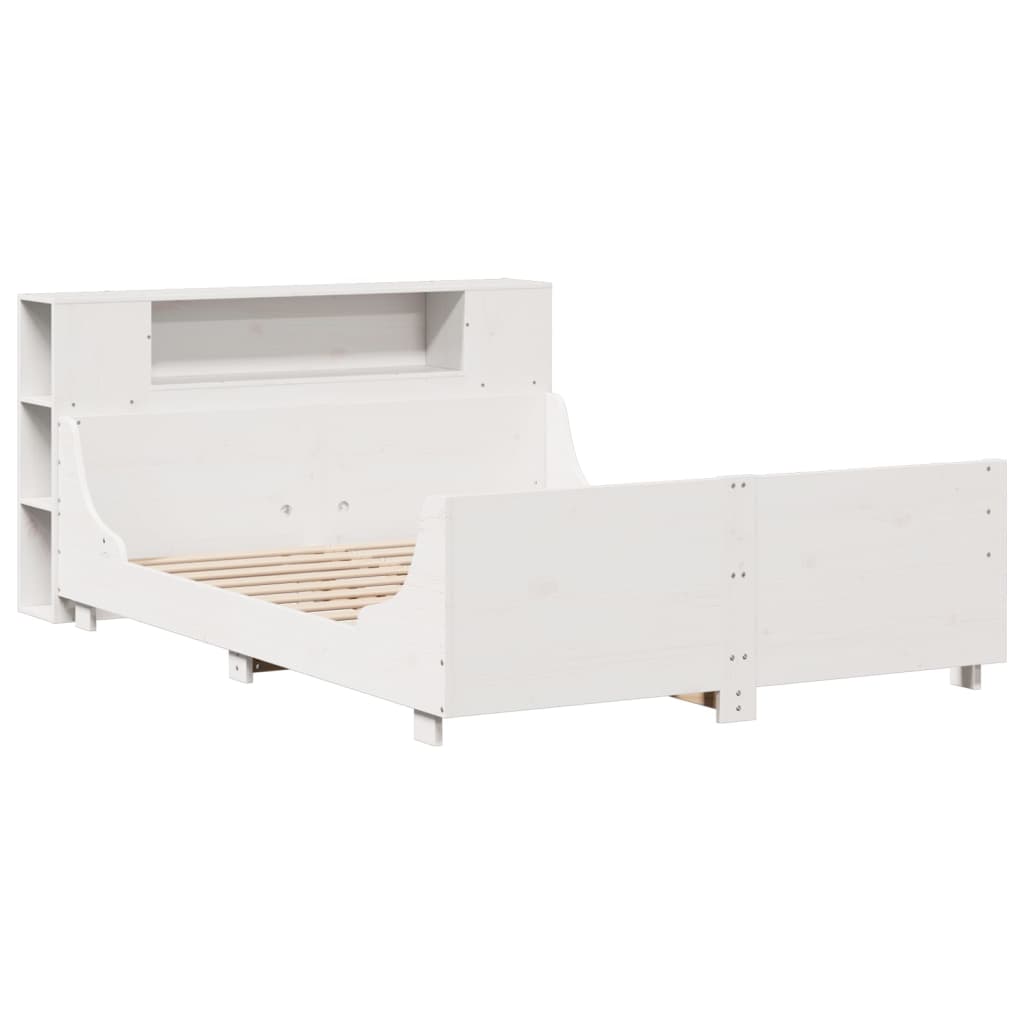 Bed Frame without Mattress White 120x190 cm Small Double Solid Wood Pine