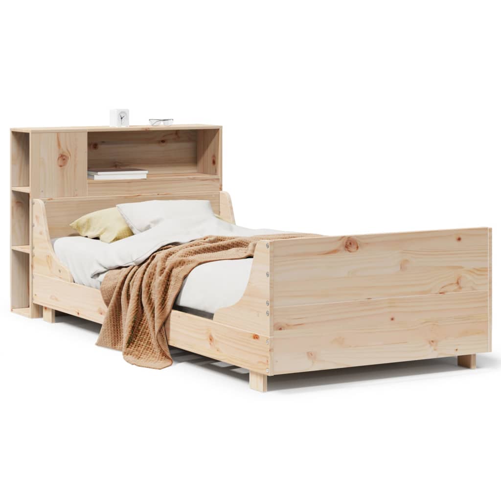 Bed Frame without Mattress 100x200 cm Solid Wood Pine