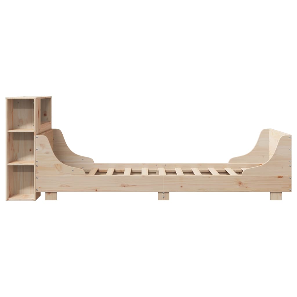 Bed Frame without Mattress 100x200 cm Solid Wood Pine