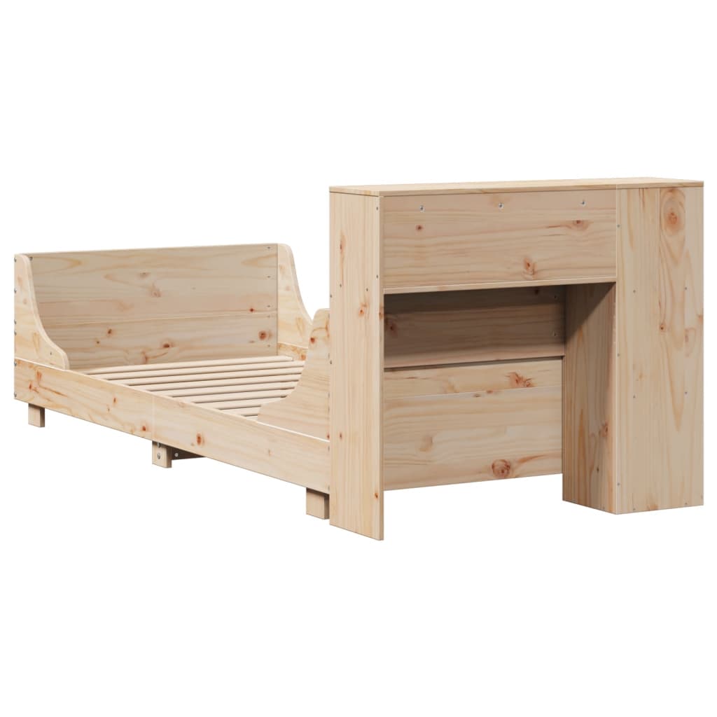 Bed Frame without Mattress 100x200 cm Solid Wood Pine