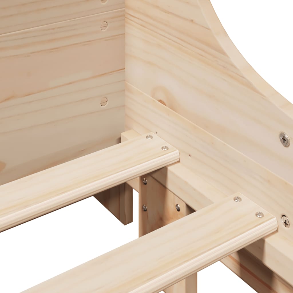 Bed Frame without Mattress 100x200 cm Solid Wood Pine
