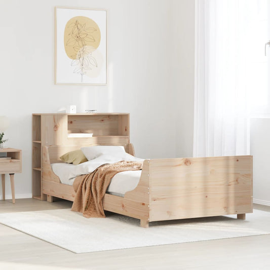 Bed Frame without Mattress 100x200 cm Solid Wood Pine
