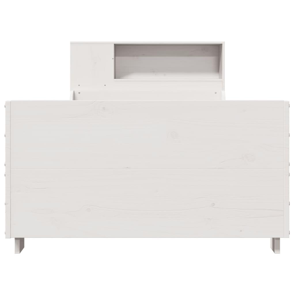 Bed Frame without Mattress White 100x200 cm Solid Wood Pine