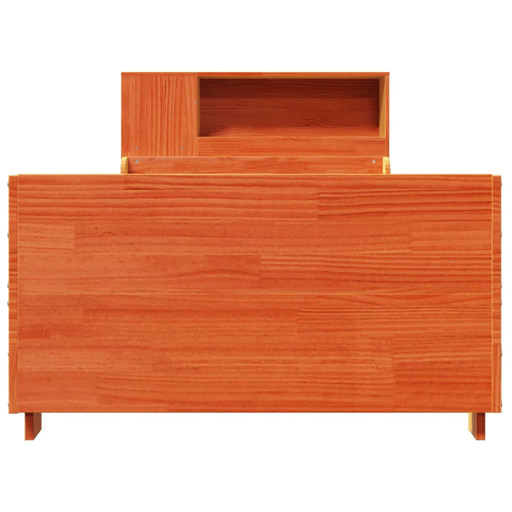 Bed Frame without Mattress Wax Brown 100x200 cm Solid Wood Pine