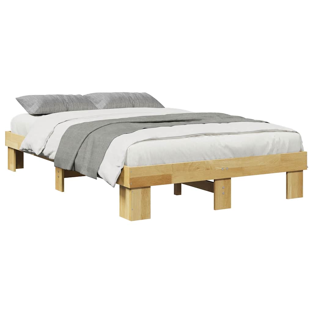 Bed Frame without Mattress 120x190 cm Small Double Solid Wood Oak
