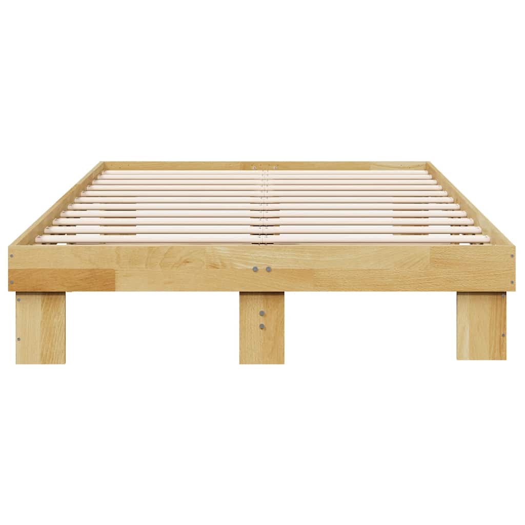 Bed Frame without Mattress 120x190 cm Small Double Solid Wood Oak