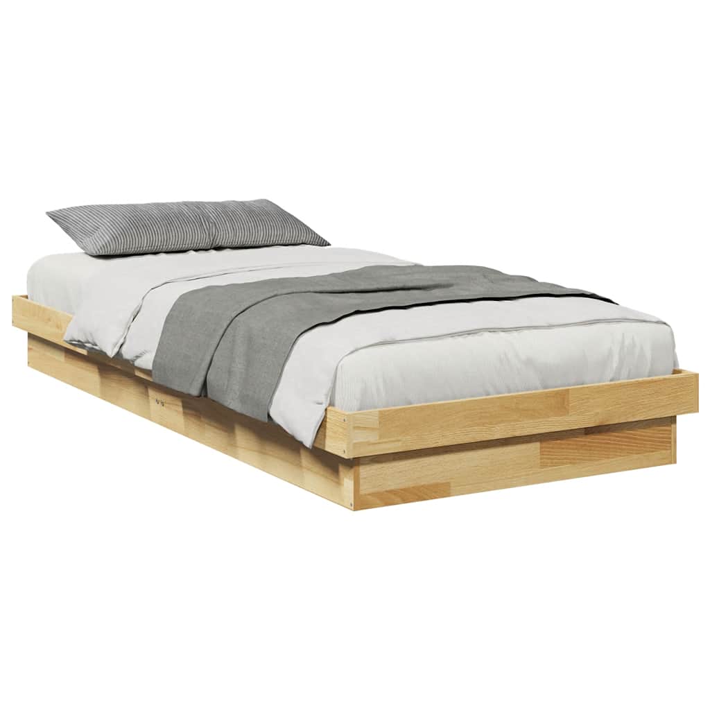 Bed Frame Without Mattress 100x200 cm Solid Oak Wood