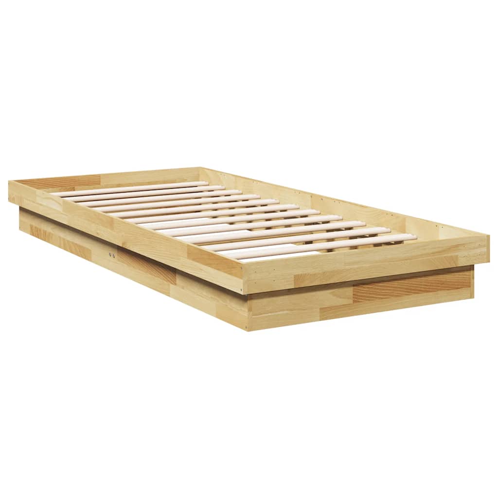 Bed Frame Without Mattress 100x200 cm Solid Oak Wood