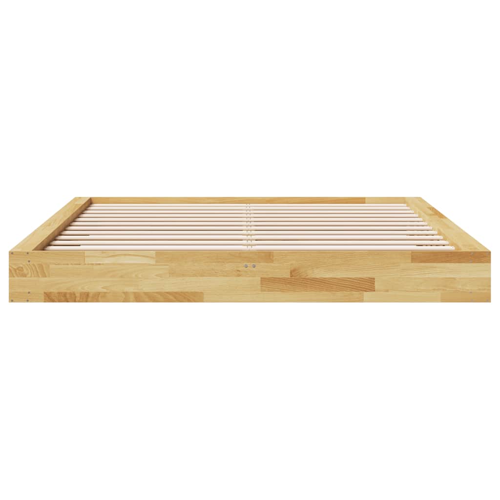 Bed Frame without Mattress 200x200 cm Solid Wood Oak