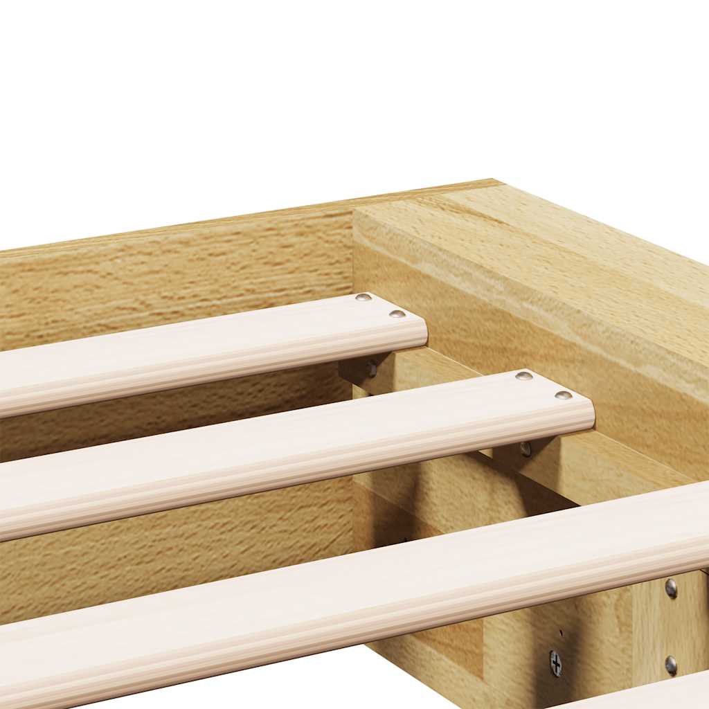 Bed Frame without Mattress 200x200 cm Solid Wood Oak