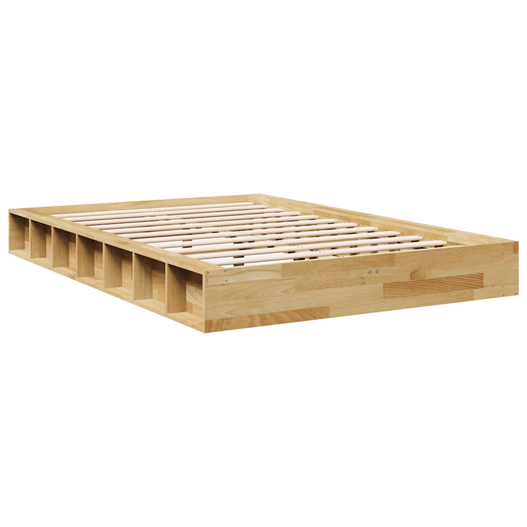 Bed Frame without Mattress 120x190 cm Solid Wood Oak