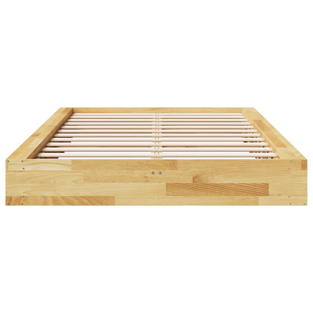 Bed Frame without Mattress 120x190 cm Solid Wood Oak