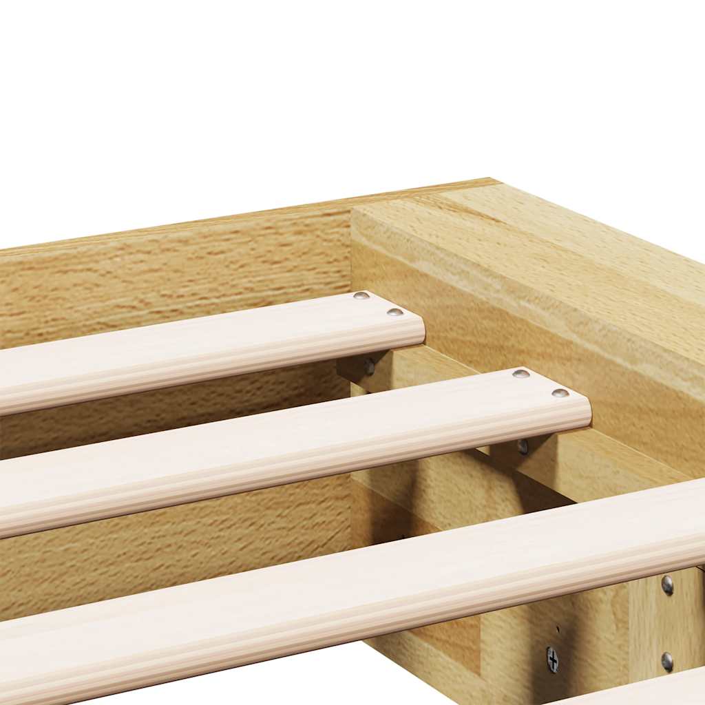 Bed Frame without Mattress 120x190 cm Solid Wood Oak
