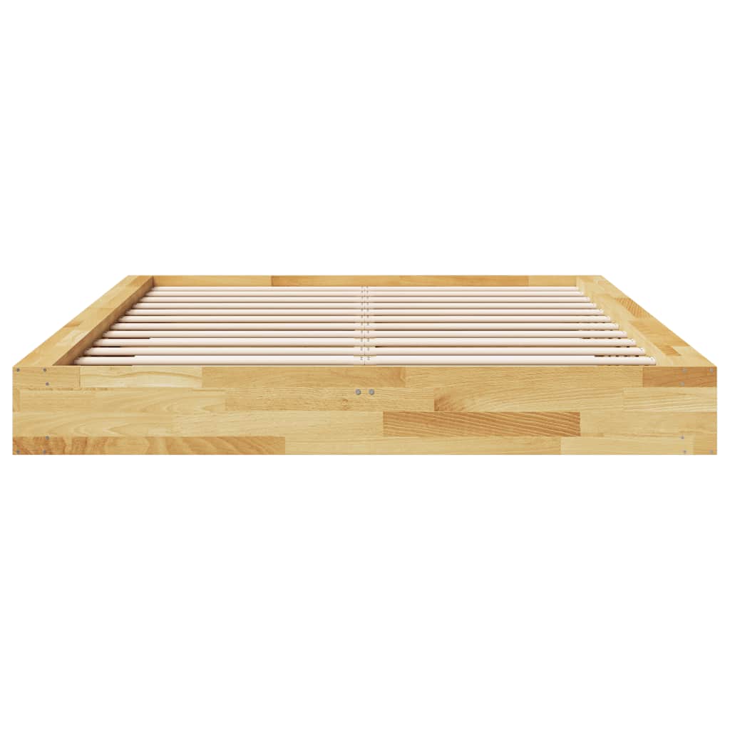 Bed Frame without Mattress 135x190 cm Solid Wood Oak