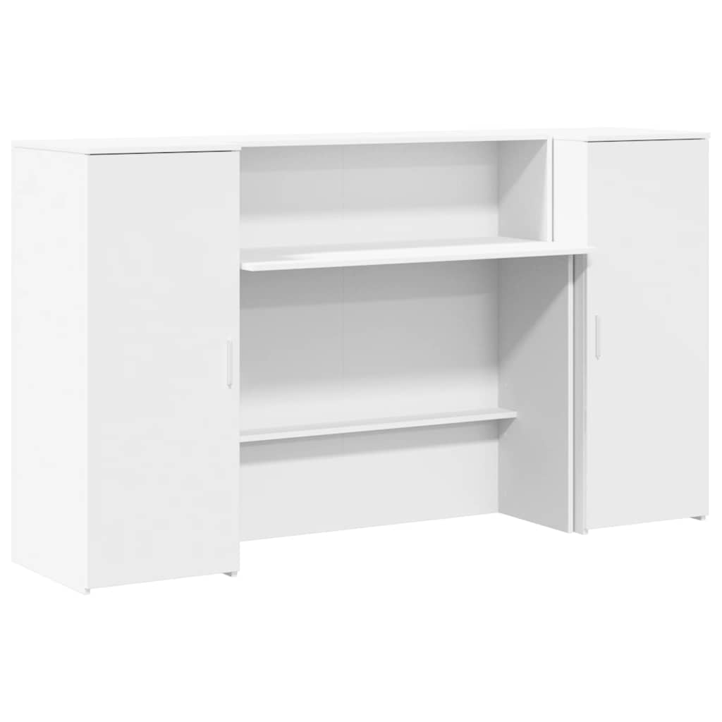 Reception Desk White 180x50x103.5 cm Engineered Wood