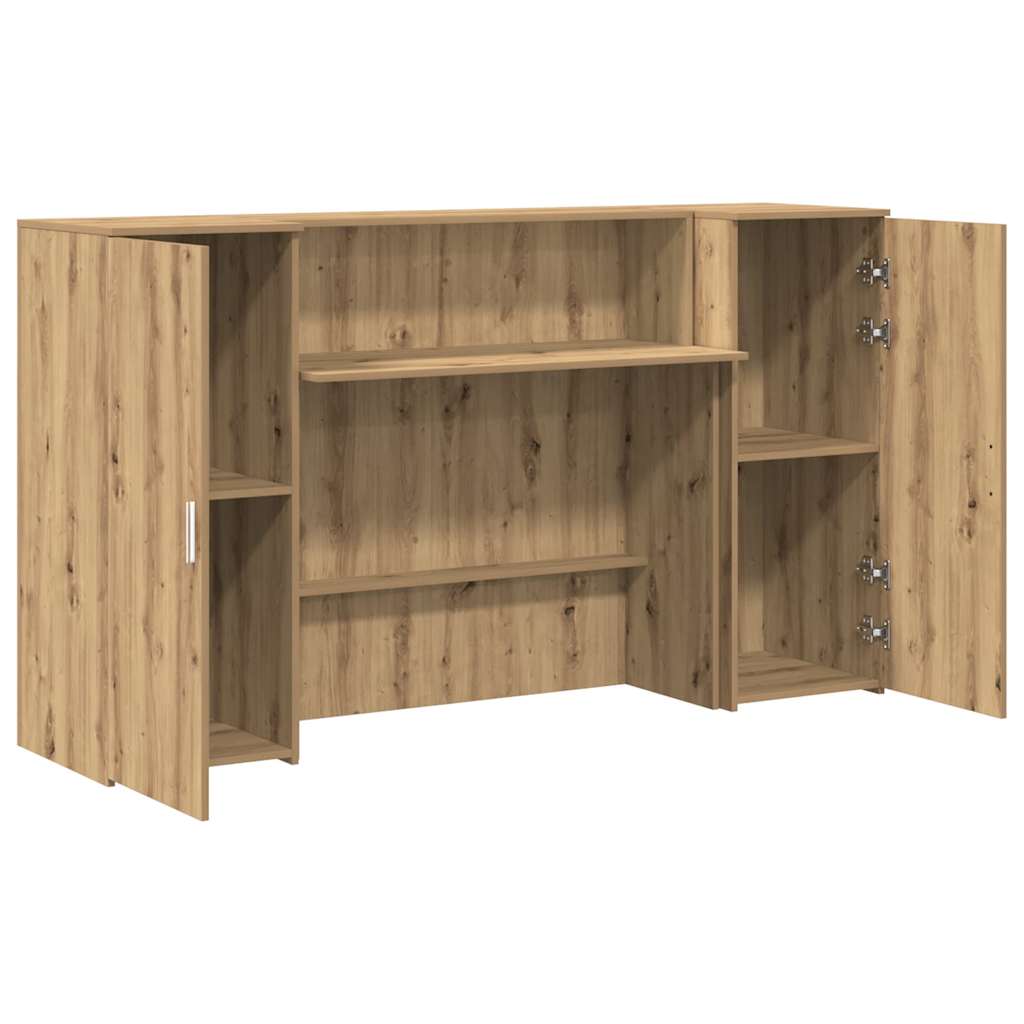 Reception Desk Artisan Oak 180x50x103.5 cm Engineered Wood