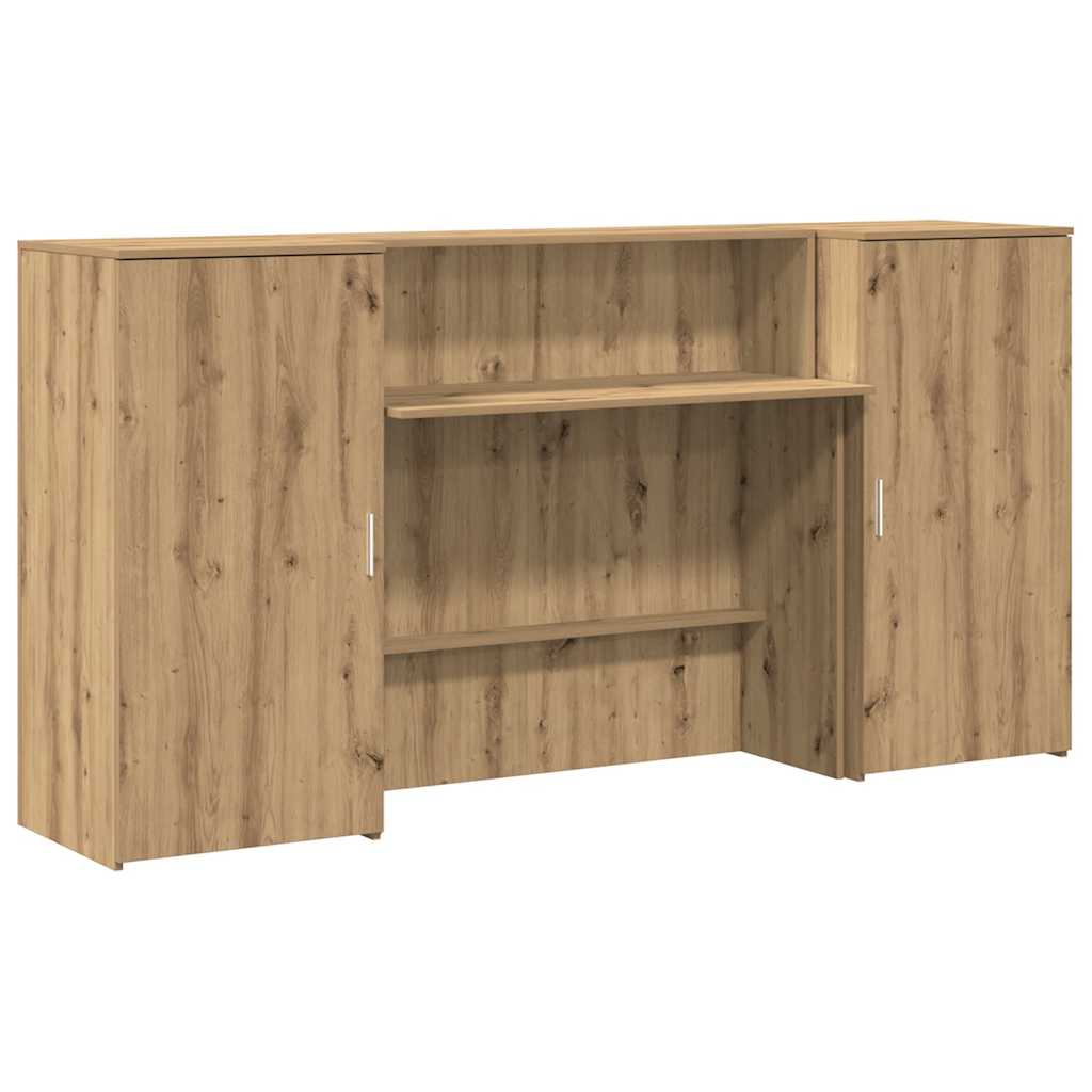 Reception Desk Artisan Oak 200x50x103.5 cm Engineered Wood