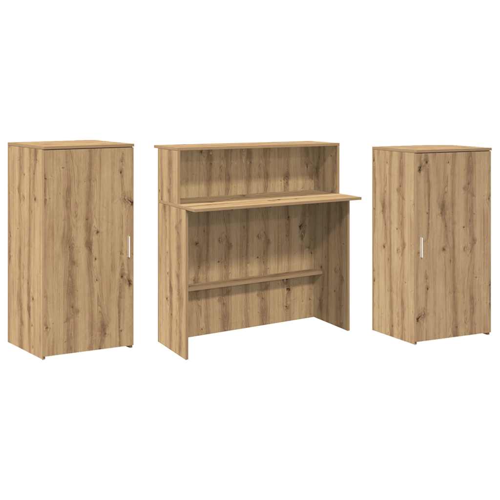 Reception Desk Artisan Oak 200x50x103.5 cm Engineered Wood