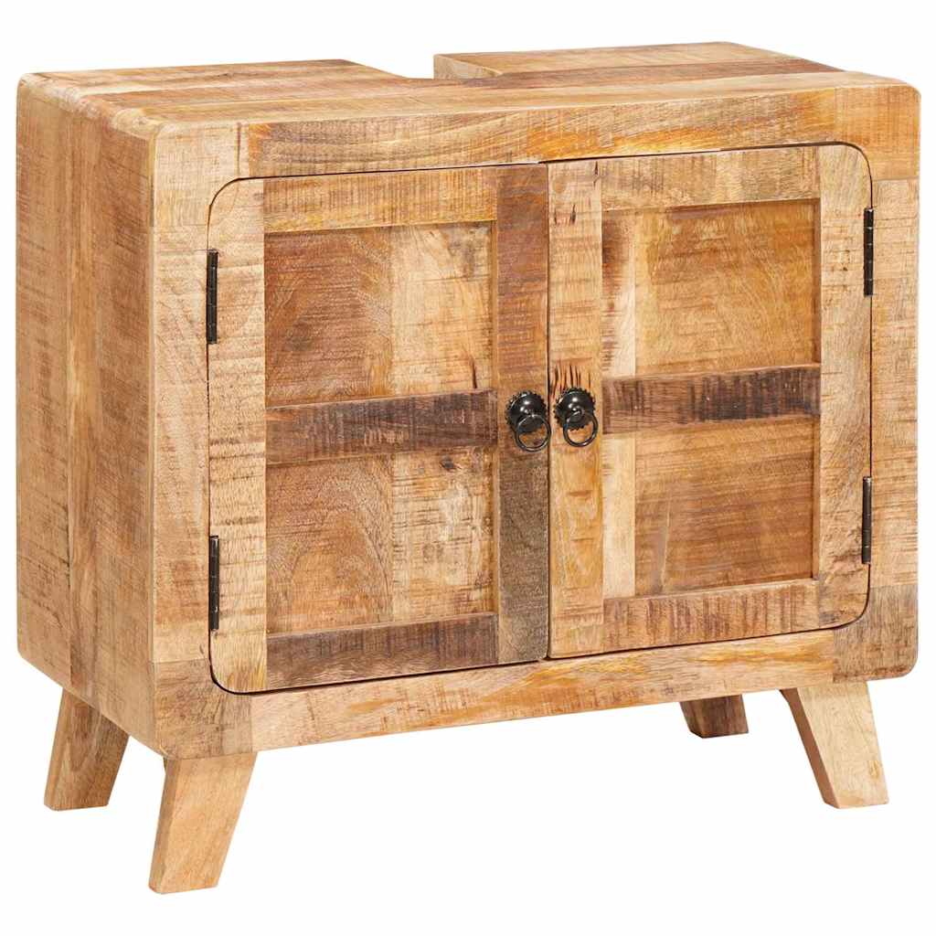 Bathroom Cabinet Brown Solid Mango wood and Engineered wood