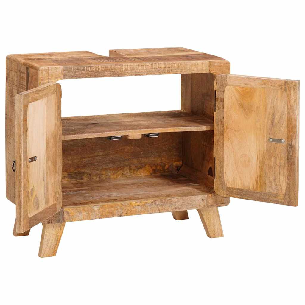 Bathroom Cabinet Brown Solid Mango wood and Engineered wood