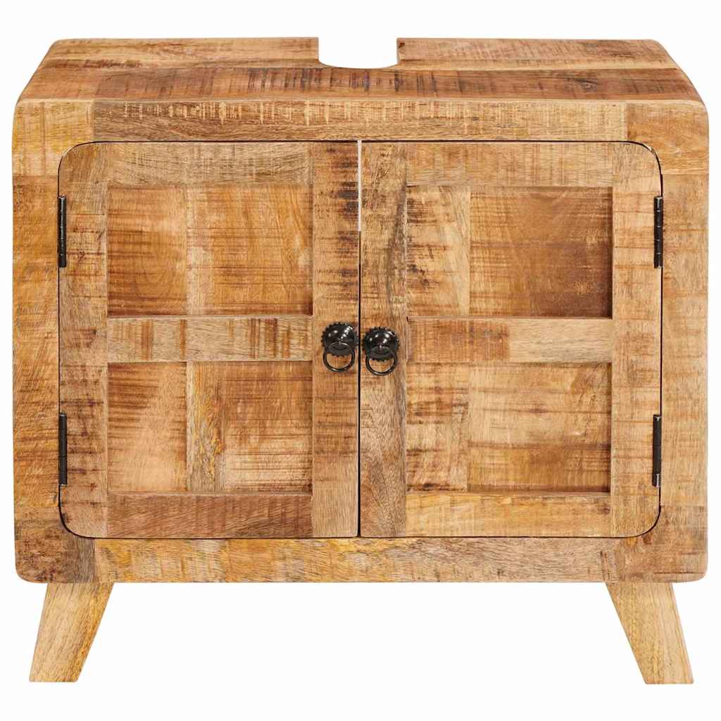 Bathroom Cabinet Brown Solid Mango wood and Engineered wood