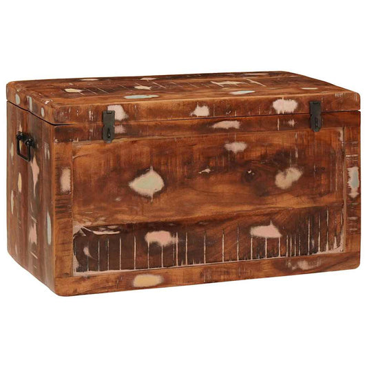 Storage Box with Storage Multicolour Solid reclaimed wood