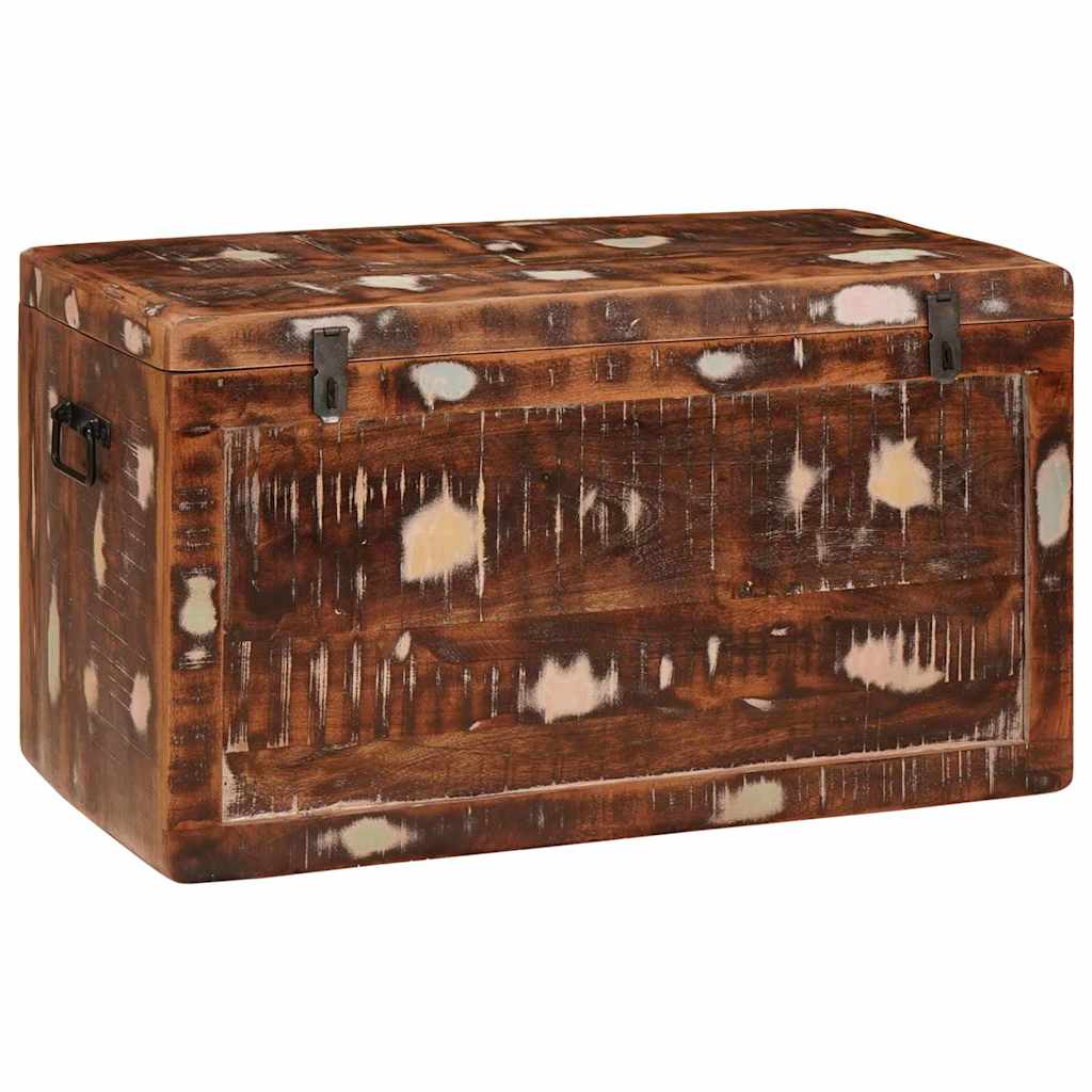 Storage Box with Storage Multicolour Solid reclaimed wood