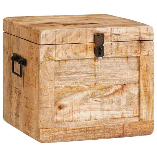 Storage Box with Storage with Lock Solid mango wood