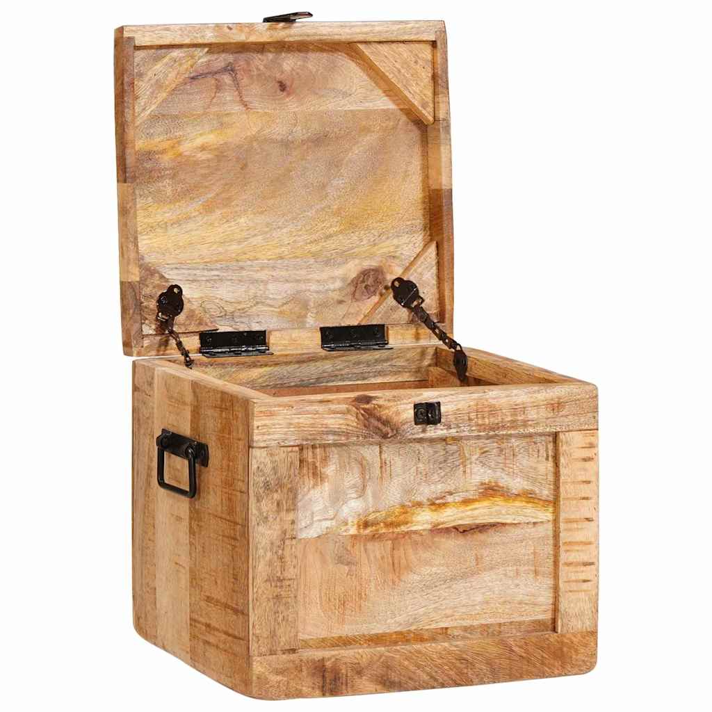 Storage Box with Storage with Lock Solid mango wood