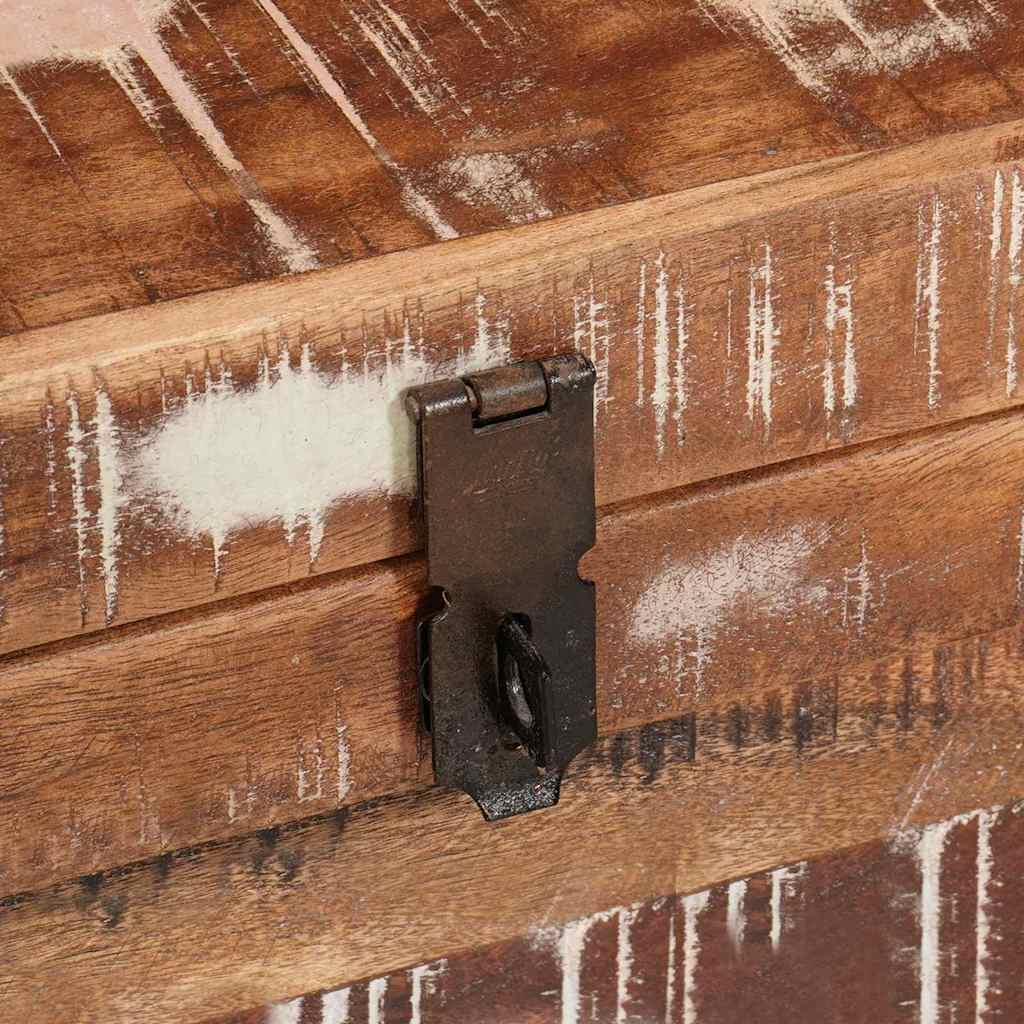 Storage Box with Storage Multicolour Solid reclaimed wood