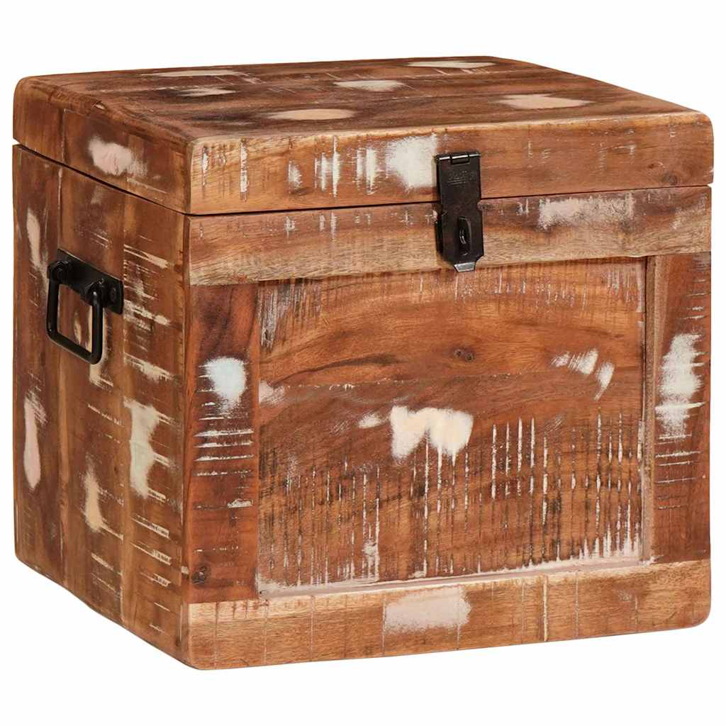 Storage Box with Storage Multicolour Solid reclaimed wood