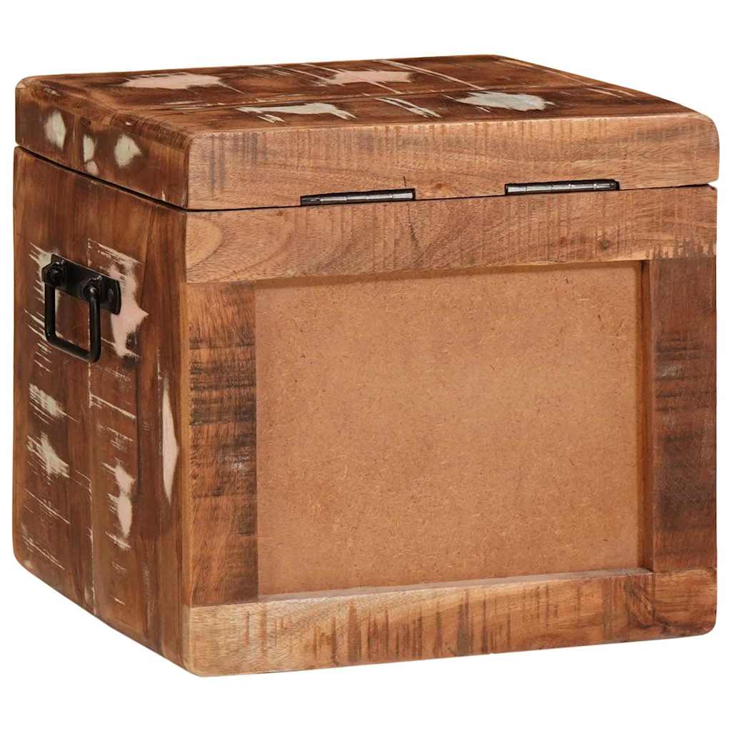 Storage Box with Storage Multicolour Solid reclaimed wood