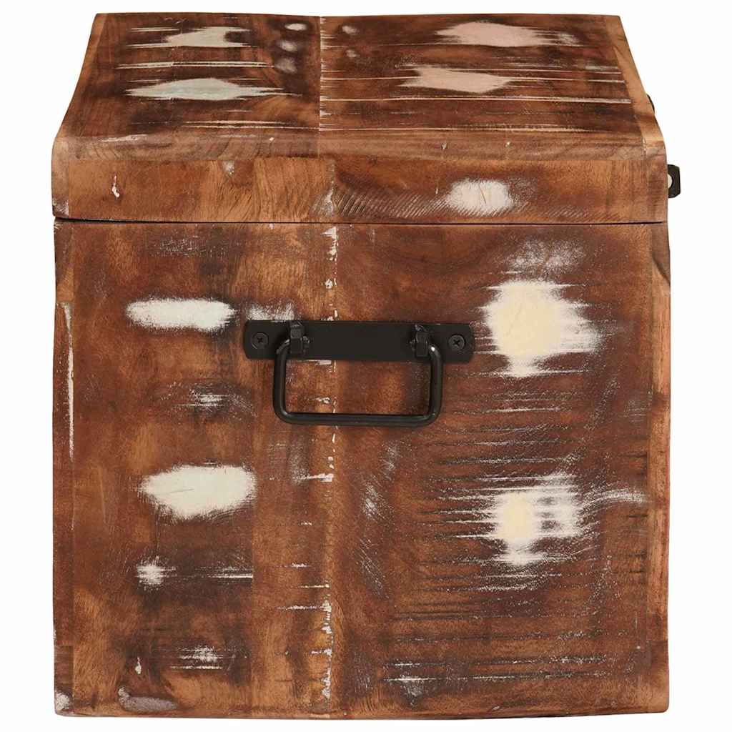 Storage Box with Storage Multicolour Solid reclaimed wood