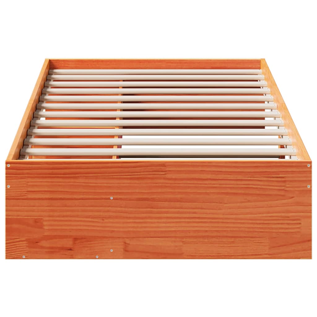 Day Bed without Mattress Wax Brown 90x200 cm Solid Wood Pine